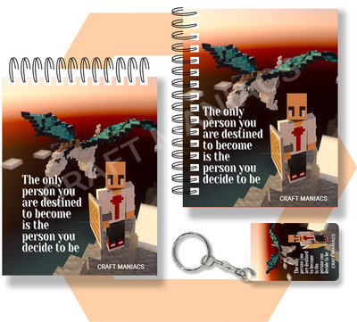 craft maniacs MINECRAFT A6 NOTEBOOKS A6 Diary UNRULED 100 Pages(Purple)
