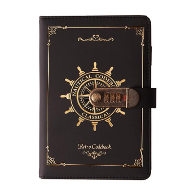 WROPZO Marble Diary Journal with Lock for Girls and Women - Secret Diaries A5 Diary Ruled 200 Pages(Black)