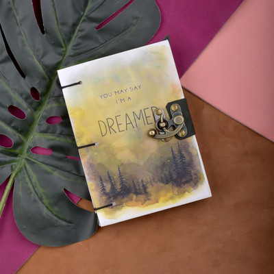 NIZAM HANDICRAFT Latest printed dreamer yellow diaree for boys and girls A5 Diary Unrulled 200 Pages(Multicolor)