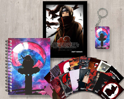 craft maniacs ITACHI UCHIHA GIFTING COMBO A5 Organizer RULED 120 Pages(Black)
