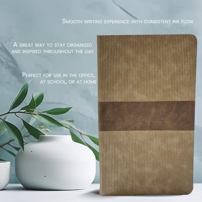 MV Creations Brown A5 Diary with 200 Pages of Premium Paper with a Black Sleek Metallic Pen A5 Diary Ruled 200 Pages(Brown)