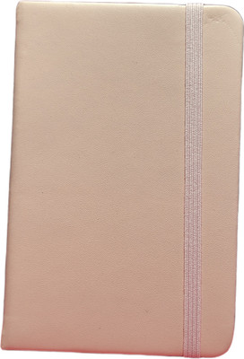 mom's HARD BOND LEATHER A5 Diary SINGLE LINE 192 Pages(Pink)