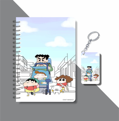 craft maniacs SHINCHAN 2023 NOTEBOOK COLLECTION A5 Diary RULED 160 Pages(White)