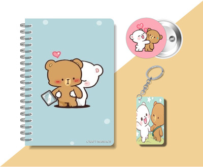 craft maniacs MILK & MOCHA 2024 COLLECTION A5 Notebook RULED 160 Pages(Multicolor)