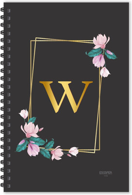 ESCAPER W letter diary (Ruled - A5), W initial Diary, W alphabet diary A5 Diary Ruled 160 Pages(Multicolor)