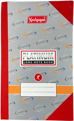 NEELGAGAN Platinum Notebook, Register Size (19.5 cm x 31.7 cm) Hardbound P-2 Regular Notebook Single Line Notebook (Hindi) 28 Pages(Multicolor, Pack of 2)