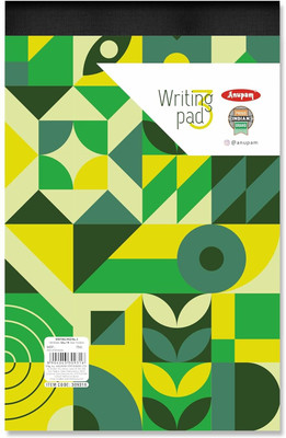 ANUPAM Writing Pad 17x25cm Lined Paper Wide Ruled 100 Sheets Micro Perforated Notebook Regular Writing Pad Strong Rorust Material Back Board for College Office Business Size : 3 Pack of 1 200 Pages(Multicolor)