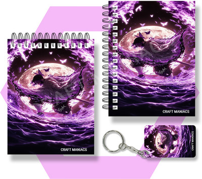 craft maniacs DEMON SLAYER A6 NOTEBOOKS A6 Diary UNRULED 100 Pages(White)