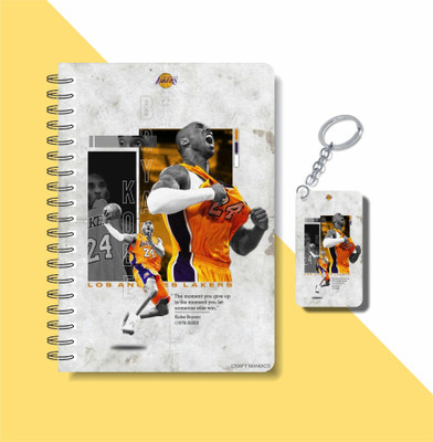 craft maniacs 2023 KOBE DIARY + KEYCHAIN A5 Notebook RULED 160 Pages(Multicolor)