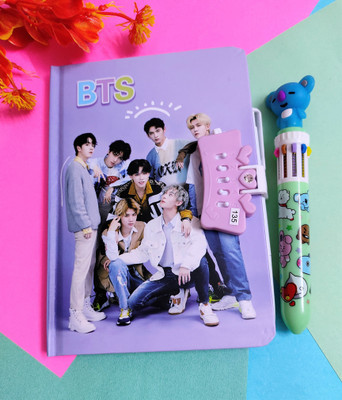 Paper Bear BT21 Regular Diary Designer 80 Pages(Purple, Pack of 2)