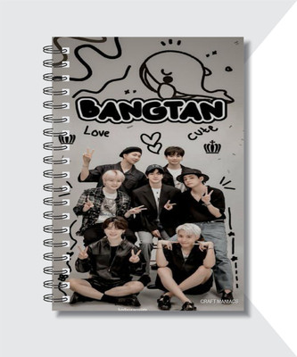 craft maniacs BTS DIARY A5 Diary RULED 160 Pages(Multicolor)