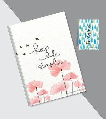 craft maniacs A5 UNRULED SOFT BOUND COLLECTION A5 Diary UNRULED 120 Pages(Multicolor)