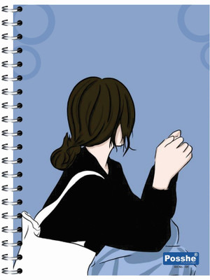 AshaEnterprises posshe blank diary set of 1 A5 Diary unruled 144 Pages(Blue)