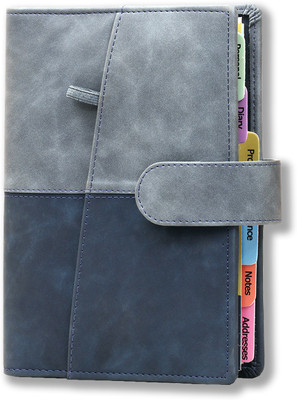 COI Leather Organizer 2025 | Yearly Planner | Journal & planner | Dated Diary Regular Organizer Ruled 313 Pages(Blue/Grey)