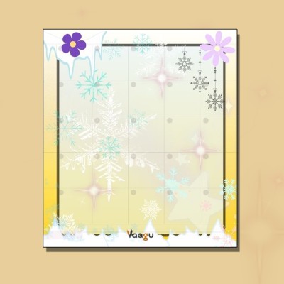 vaagu Winters Bloom Cute Stationery A5 Note Pad No 50 Pages(Yellow, Multicolor)