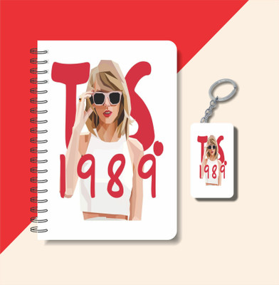 craft maniacs A5 NOTEBOOK + KEYCHAIN COLLECTION A5 Notebook RULED 160 Pages(Black, White)