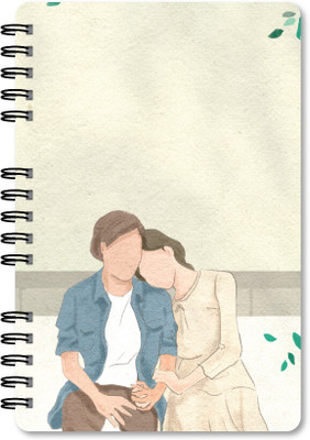 CREATIVE CONVERT Couple A5 Notebook RULED 160 Pages(Multicolor)