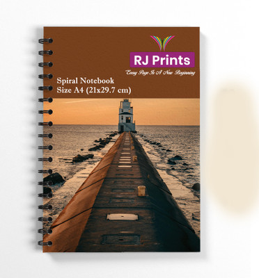 RJPRINTS Reodside River Spiral Notebook A4 Notebook Plain 200 Pages(Multicolor)