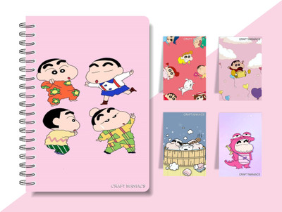 craft maniacs SHINCHAN 2023 NOTEBOOK COLLECTION A5 Diary RULED 160 Pages(White)