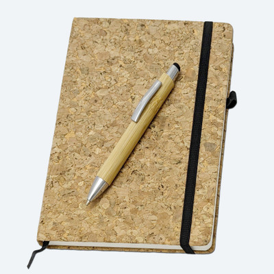 UJJi Cork Eco Friendly A5 Hard Bound Cover Office Diary 192 Undated Ruled Pages A5 Notebook Ruled 192 Pages(Beige)