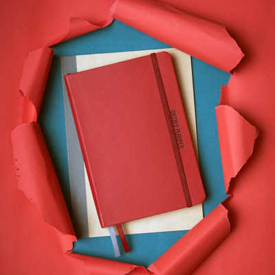 Doodle Organise- It Weekly A5 Planner Undated Ruled 192 Pages(Red)