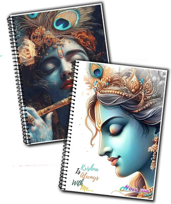 NOTEme Hand Made Spiral Binding A4 Notebook unruled 200 Pages(Multicolor, Pack of 2)