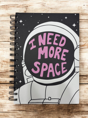 APNISTATIONERY I Need More Space Spiral A5 Diary A5 Diary 100 Pages(Black, Pink, White)