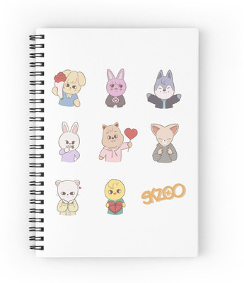 craft maniacs STRAY KIDS DIARIES 2025 A5 Notebook RULED 160 Pages(Black)