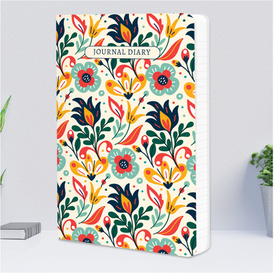 Jhingalala Notebook Diary I Paperback Floral Design Journal Diary For Girls I 90 GSM Paper A5 Diary Ruled 160 Pages(J0231)