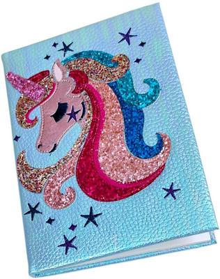 Tera13 Notebook For Girls, Diary Notebook For School Unicorn Kids Diary, Notepad Diary A4 Notebook Ruled 100 Pages(Pink, Blue, Yellow)