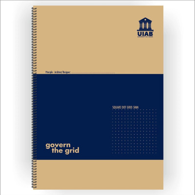 Shopertuniti university in a book A4 Notebook Square Dot Grid Note Book Wire-O, A4 Square Graph 5MM, Recycled Kraft Cover, 100 Pages(Multicolor)