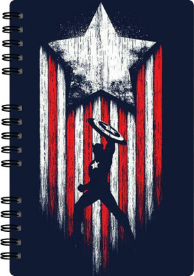 CREATIVE CONVERT Captain America A5 Notebook RULED 160 Pages(Multicolor)