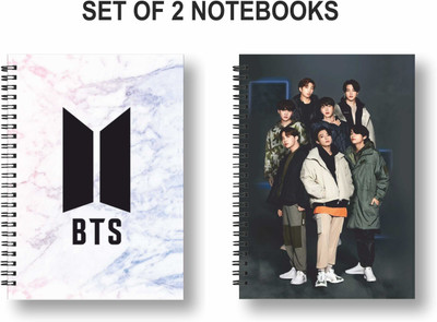 Papco BTS PACK OF 2 NOTEBOOKS A5 Diary Ruled 144 Pages(Multicolor, Pack of 2)