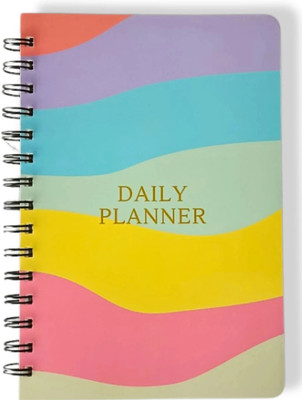 CRAFTOPIX Multi Color Abstract Theme Daily Planner/ Notebook Diary A5 Diary Unruled 176 Pages(Multicolor)