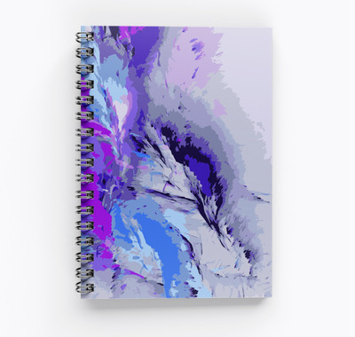 RJPRINTS Marble Splash Design A4 Notebook Unruled 160 Pages(Multicolor)