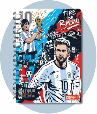 craft maniacs FOOTBALLER DIARY A5 Notebook RULED 120 Pages(Multicolor)