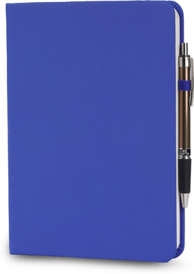 Erminio Palamino Latest Collection | Thermal Cover Executive Note Book with Pen | Office A5 Notebook Ruled 80 Pages(Blue)
