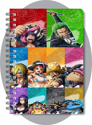 craft maniacs 2024 ONE PIECE NOTEBOOK A5 Diary RULED 160 Pages(Multicolor)