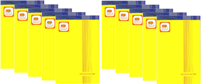 First Click Conference Pad 20 Page in a Booklet(10 Sheets) Pack of 10 Pad,Size-13.8 x 22 cm Regular Writing Pad ONE SIDE RULED 20 Pages(White, Pack of 10)