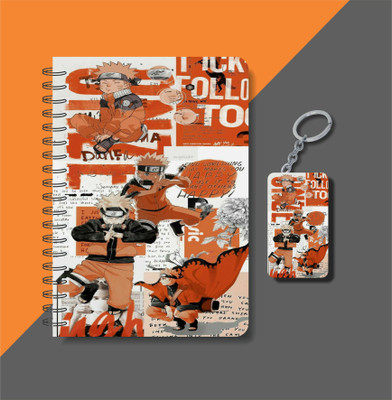 craft maniacs A5 NOTEBOOK + KEYCHAIN COLLECTION A5 Notebook RULED 160 Pages(Black, White)