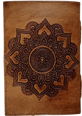 Purpledip Egyptian Drawings Handmade Regular Diary Unruled 200 Pages(Brown)
