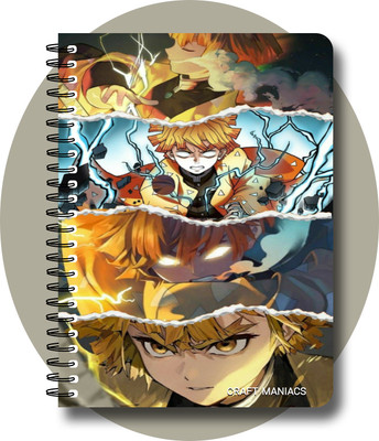 craft maniacs demon s DIARY A5 Notebook RULED 160 Pages(Multicolor)