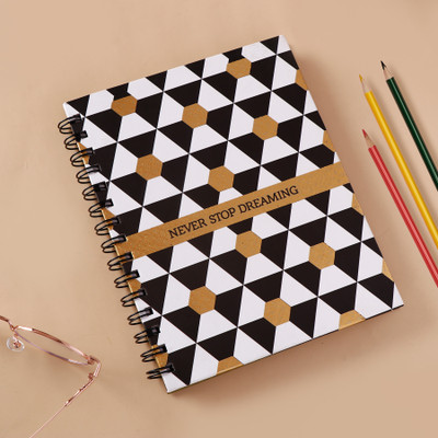 ARCHIES Notebook A5 Notebook Ruled 160 Pages(Black)
