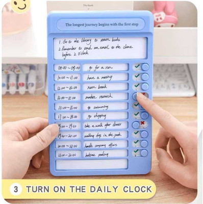 Tera13 Habit Tracker for Kids Daily Checklist Board With 15 Pcs Paper & Foldable Stand A4 Planner/Organizer Ruled 15 Pages(Blue)