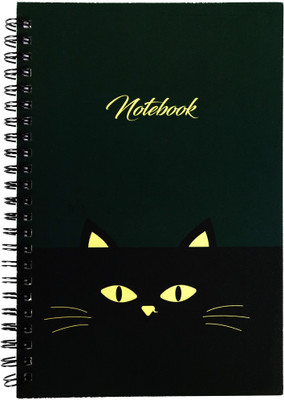 MyOfficeDesk Wiro Spiral Bound Notebook | Diary | Journal ideal for school, college & office A5 Notebook Ruled 192 Pages(Green)