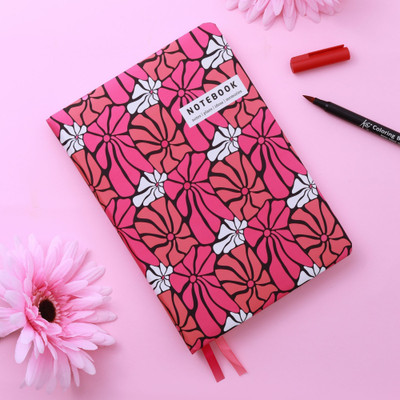 Doodle Soft Foam Padded Undated A5 Notebook Ruled 160 Pages(Retro Bloom)