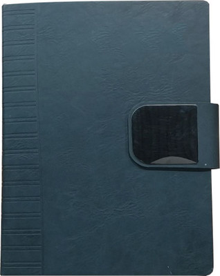 Scribelle Premium Executive Notebook with Magnetic Closure 80 GSM Paper Quality A5 Notebook Stylish PU Cover, Bookmark Ribbon 208 Pages(Black)