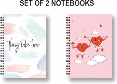 ROT RIX Notebook A5 Diary Ruled 144 Pages(Multicolor, Pack of 2)