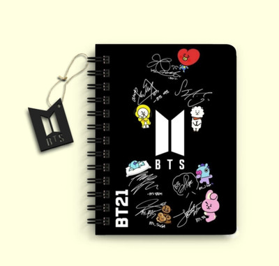 craft maniacs NEW BTS 2023 COLLECTION A5 Note Book RULED 160 Pages(Multicolor)