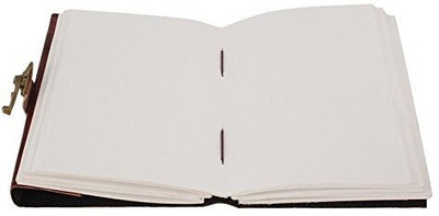 Anshika International Leather Journal Diary Book | Antique Hand Made Office Diary | Paper Notebook Diary with Metal Lock (Light Brown) (Size - 7 x 5) Regular Diary Unruled 100 Pages(Light Brown)